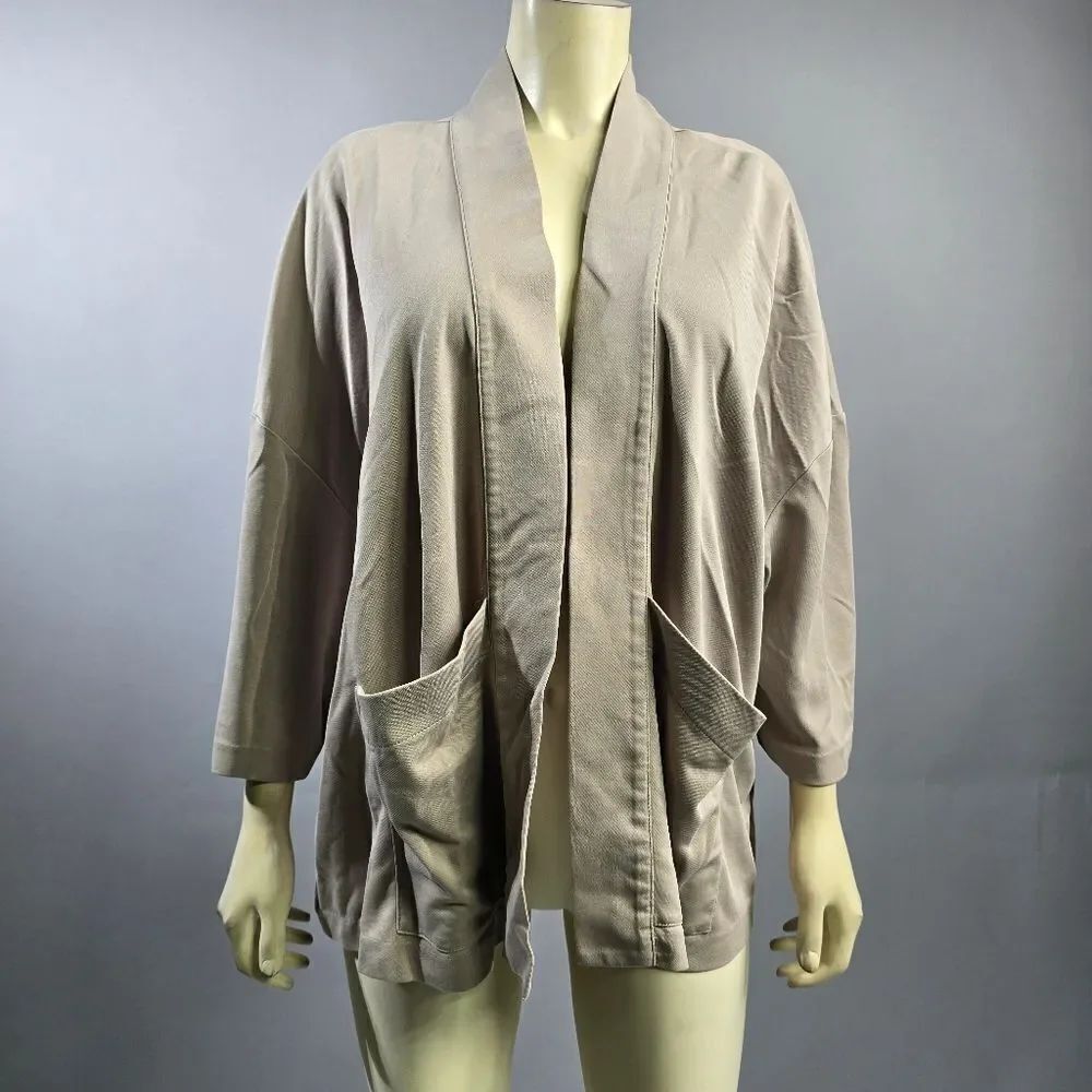 J. Jill Tan Blazer Relaxed Fit Suit Jacket R6
